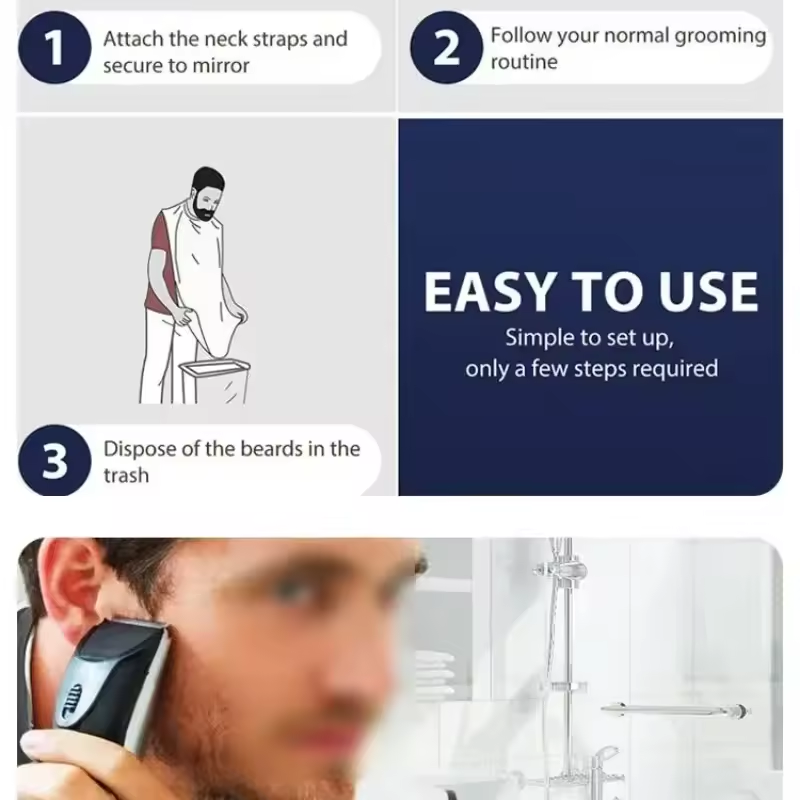 Black and White Male Shaving A - огляд і ціна Shaving Mirror Suction