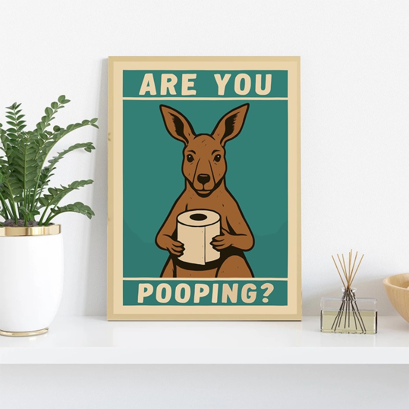 Funny Animal Toilet Poster Car - огляд і ціна Home Bathroom Quotes
