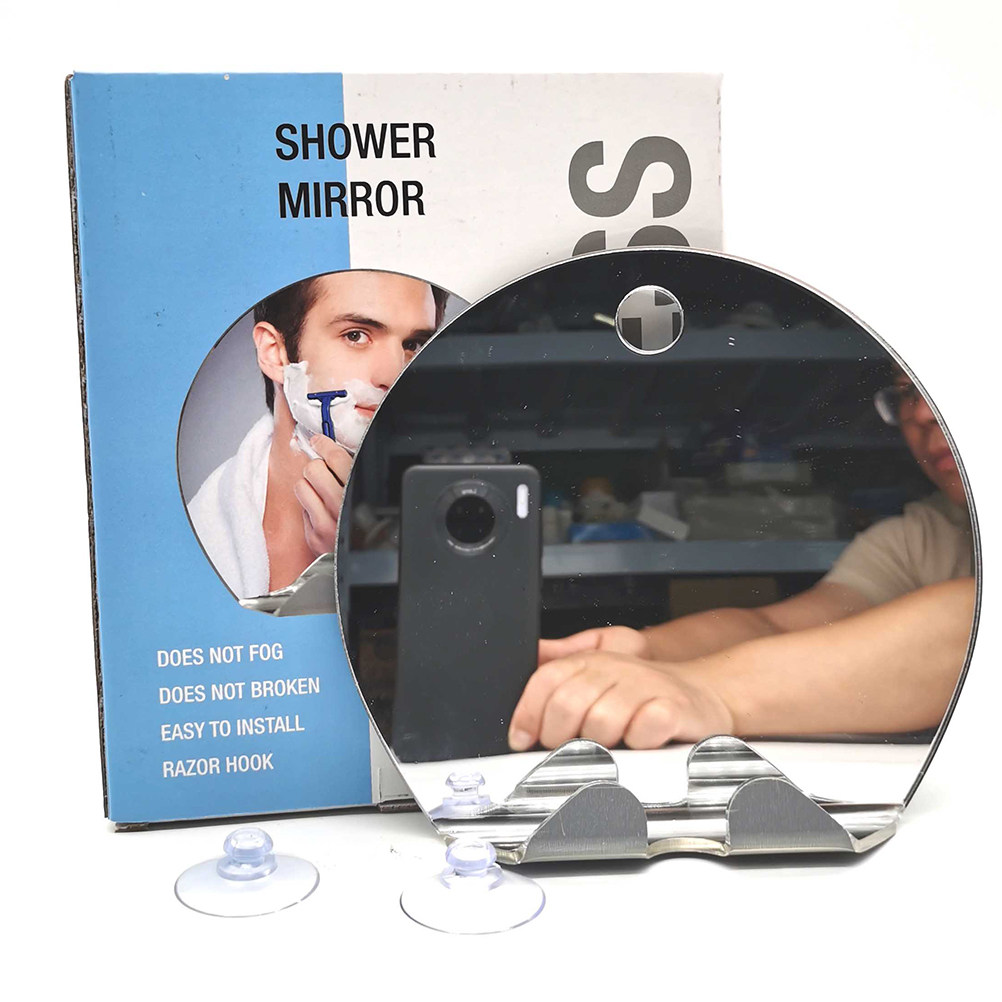 Round Silver Fog Free Bathroom - огляд і ціна Shaving Mirror Suction
