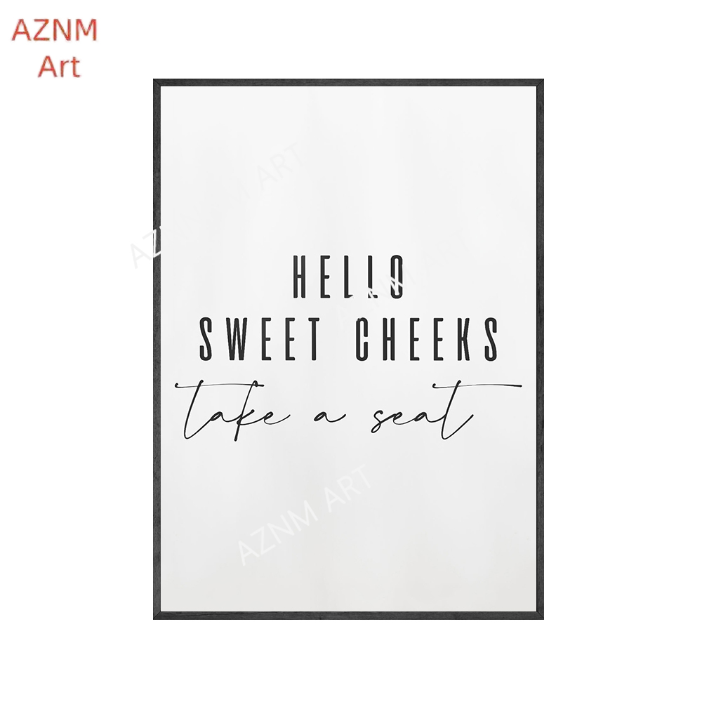 Hello Sweet Cheeks Take A Seat - огляд і ціна Home Bathroom Quotes