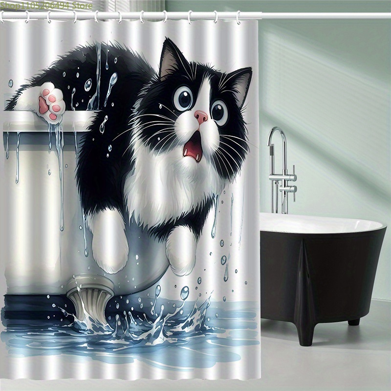Funny Cat Jumping from Bathtub - огляд і ціна Home Decor Bathroom Ideas