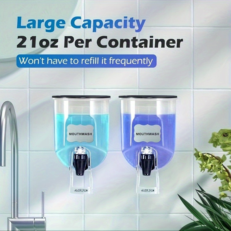 2PCS 600ml Mouthwash Dispenser - огляд і ціна Home Bathroom Freshener