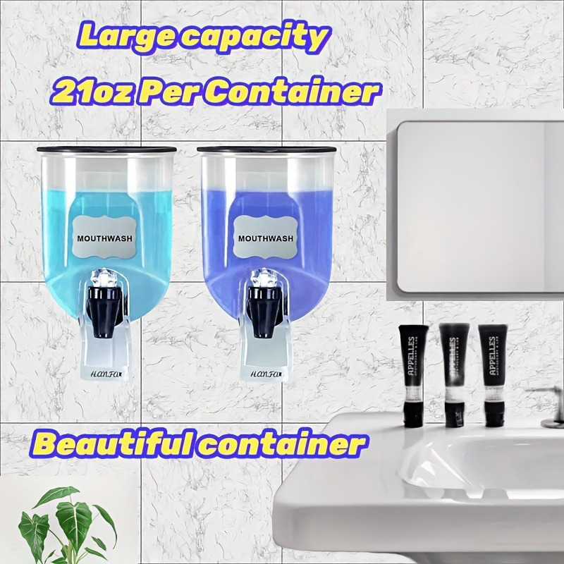 2PCS 600ml Mouthwash Dispenser - огляд і ціна Home Bathroom Freshener