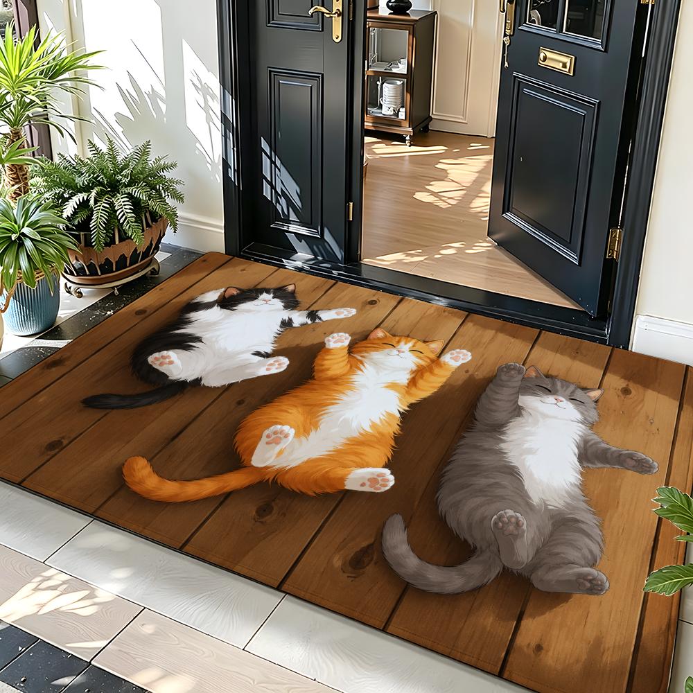 Funny Lazy Cats on Wood with W - огляд і ціна Home Bathroom Quotes