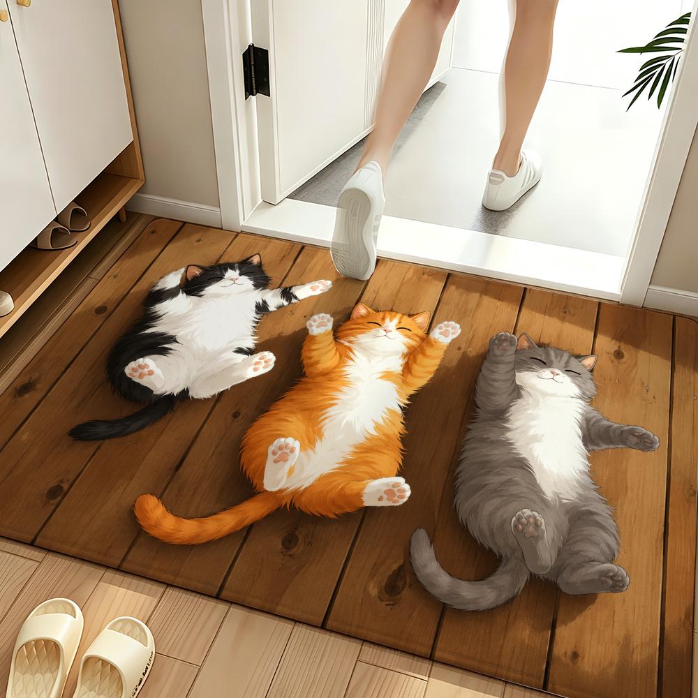 Funny Lazy Cats on Wood with W - огляд і ціна Home Bathroom Quotes