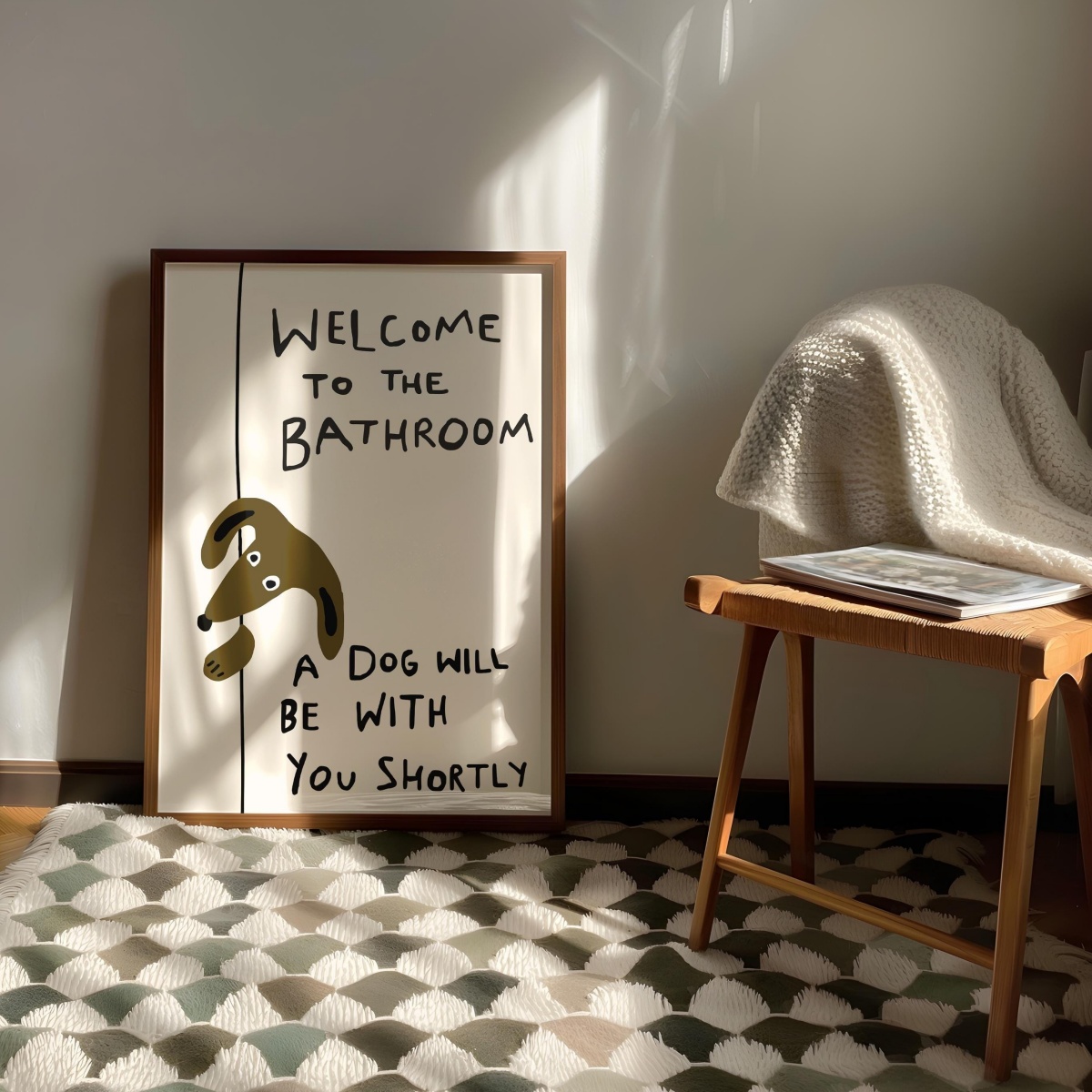 Funny Cute Dog Quote Canvas Pr - огляд і ціна Home Bathroom Quotes