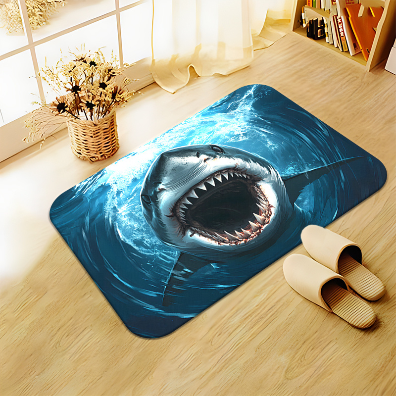 Durable Shark Print Doormat Ma - огляд і ціна Home Decor Bathroom Ideas