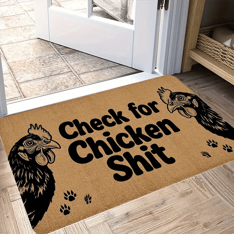 Check for Chicken Shit Doormat - огляд і ціна Home Bathroom Quotes