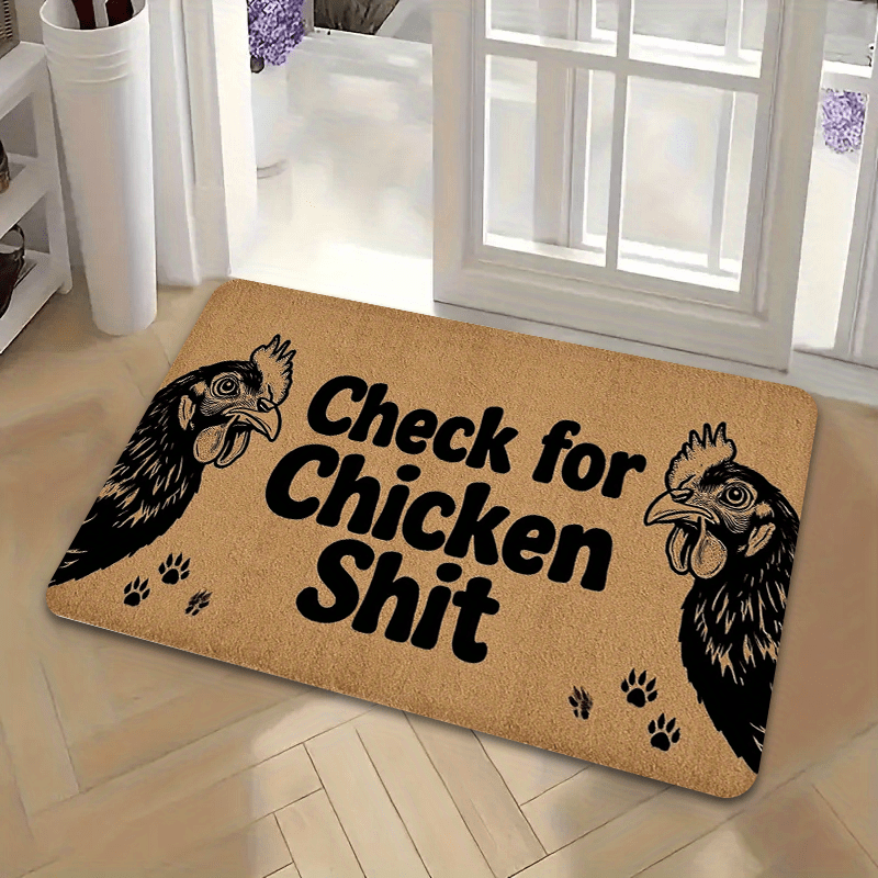 Check for Chicken Shit Doormat - огляд і ціна Home Bathroom Quotes