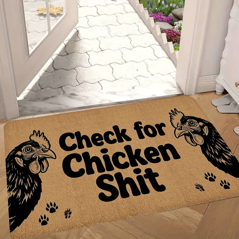Check for Chicken Shit Doormat - огляд і ціна Home Bathroom Quotes