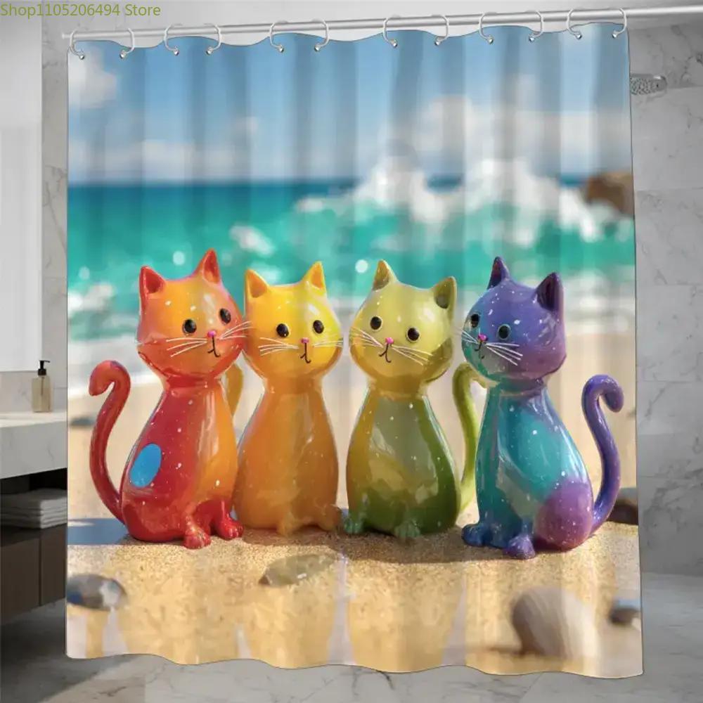 Colorful Rainbow Cats Shower C - огляд і ціна Home Decor Bathroom Ideas