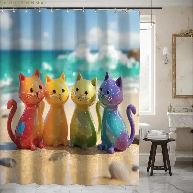 Colorful Rainbow Cats Shower C - огляд і ціна Home Decor Bathroom Ideas