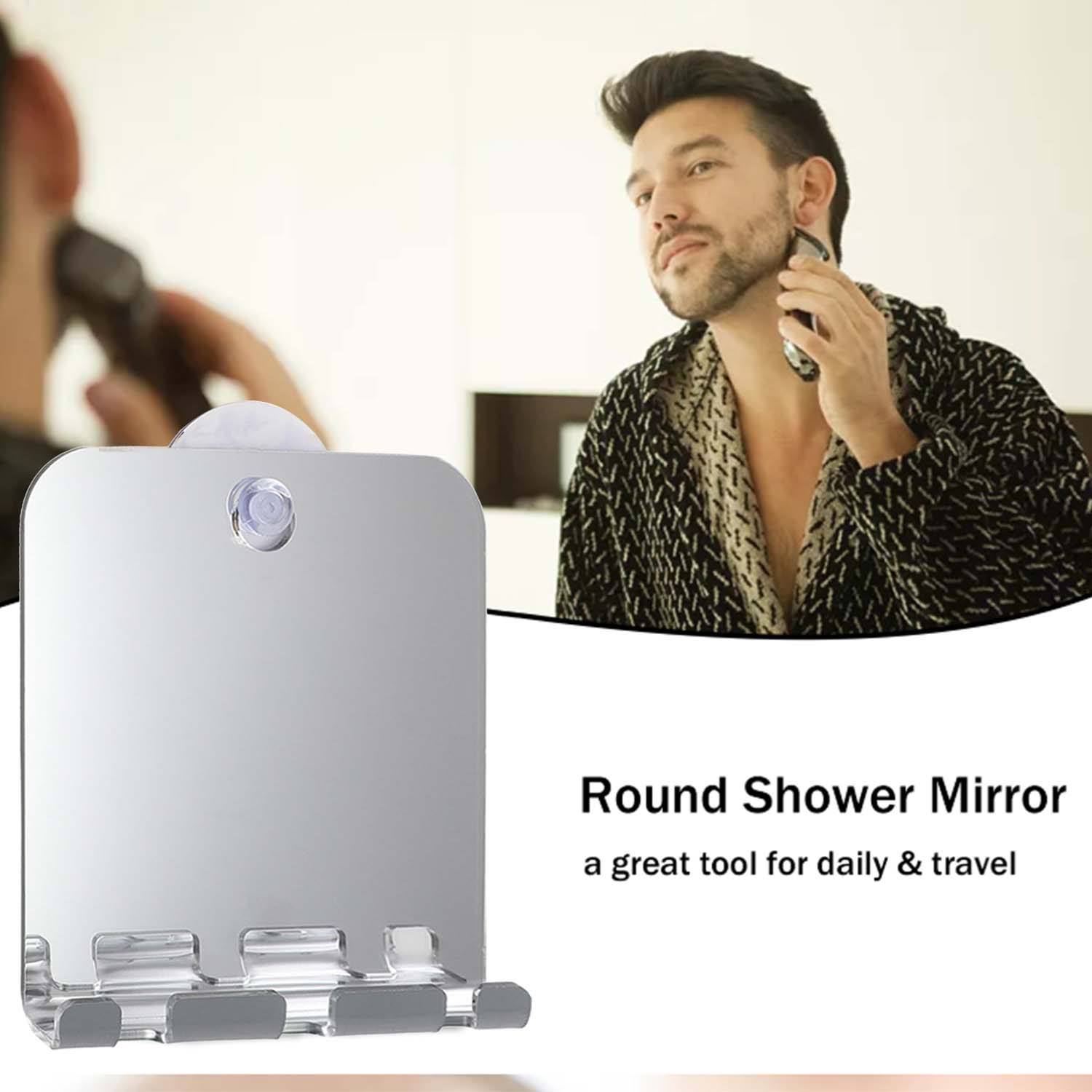 Unbreakable Fog Free Travel Mi - огляд і ціна Shaving Mirror Suction