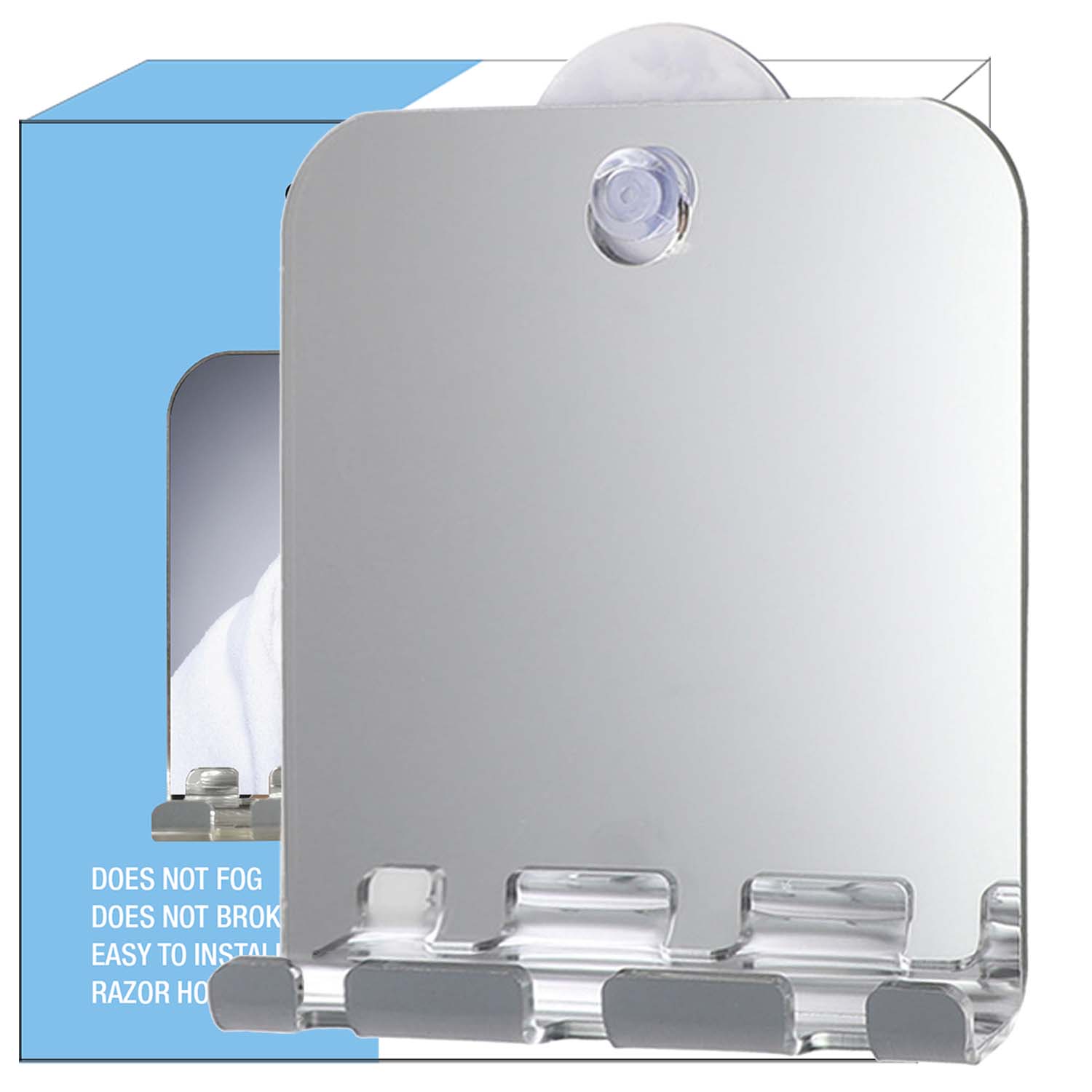 Unbreakable Fog Free Travel Mi - огляд і ціна Shaving Mirror Suction