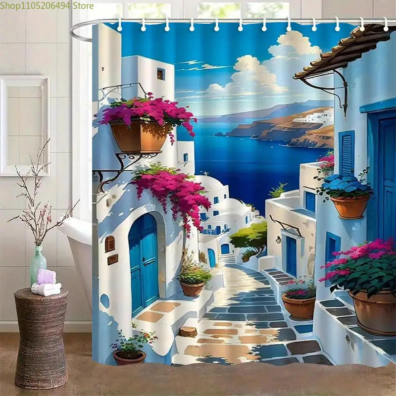 Santorini Greek Island Shower  - огляд і ціна Home Decor Bathroom Ideas